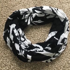 Express “Love” Black and White Infinity Scarf